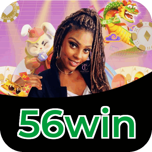 Catálogo slots 56win mostrando top jogos Gates Olympus Sweet Bonanza Fortune Tiger Big Bass volatilidade RTP